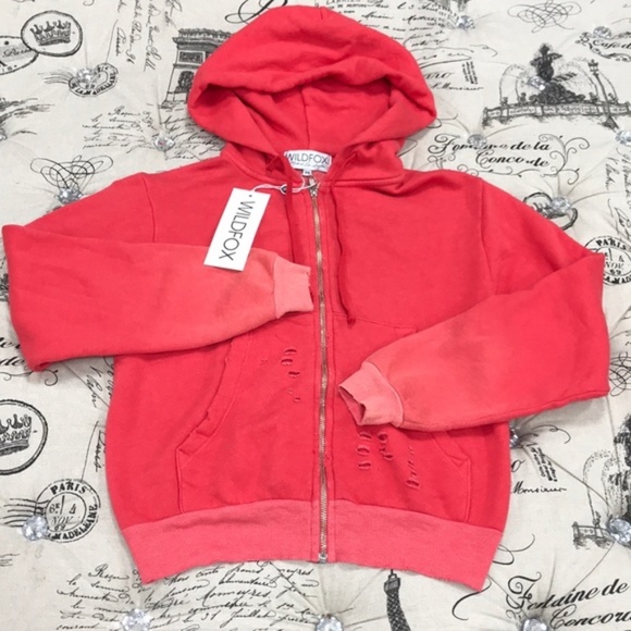 Wildfox Regan Destroyed Zip Hoodie - Picture 7 of 7